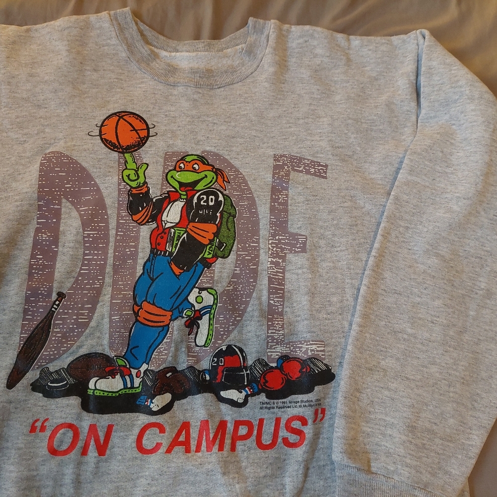Vintage turtles ninja shirt 1991 rare